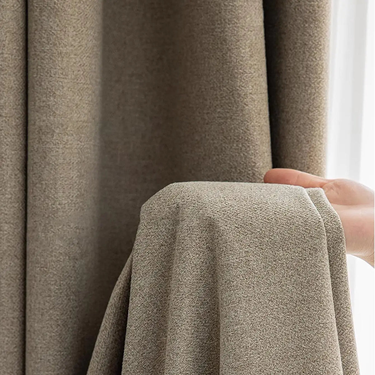 Verduisterend gordijn met linnenlook