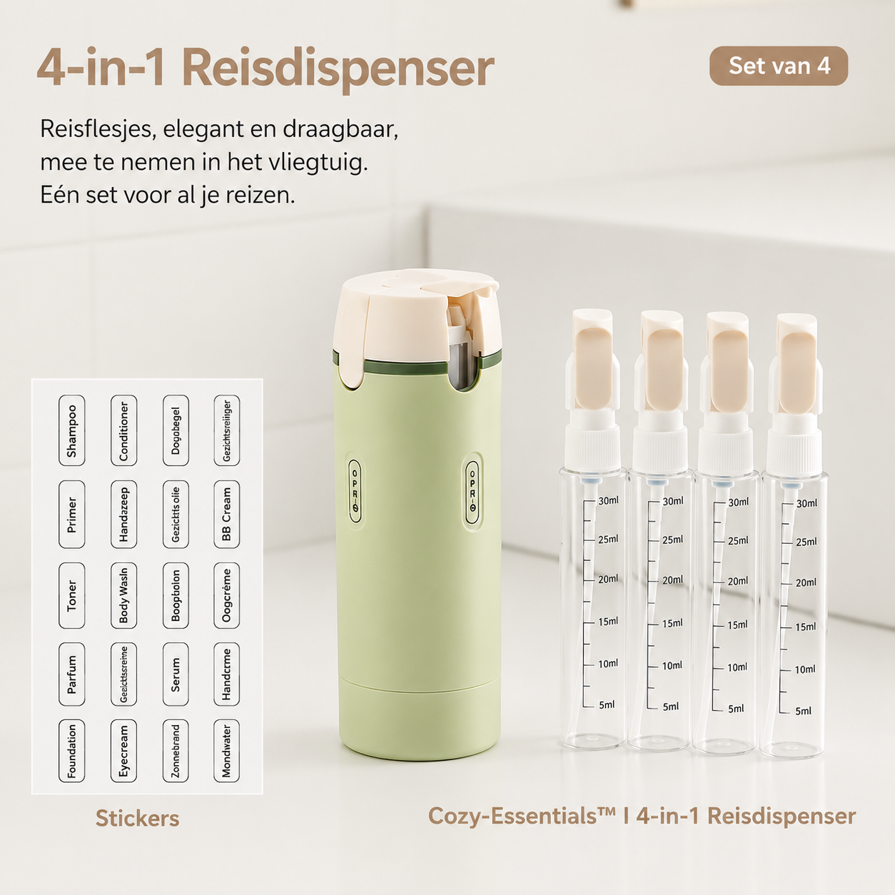 Cozy-Essentials™ I 4-in-1 Reisdispenser