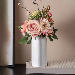 Ribbed Black Vase