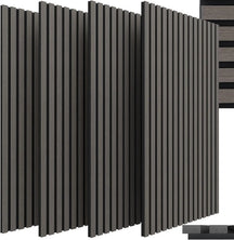 Acoustic Panels Wood 120 x 60 x 2.1cm Set of 4, 3D Wall Panels, Wood Look - Sound-absorbing Wall Covering, Acoustic Panels