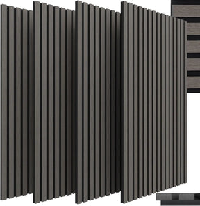 Acoustic Panels Wood 120 x 60 x 2.1cm Set of 4, 3D Wall Panels, Wood Look - Sound-absorbing Wall Covering, Acoustic Panels