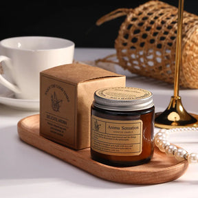 Amber Glass Soy Candle