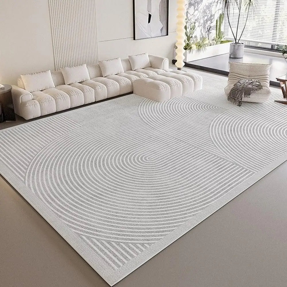 Striped Low-Pile Area Rug