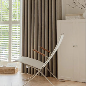 Verdunkelungsvorhang in Leinenoptik