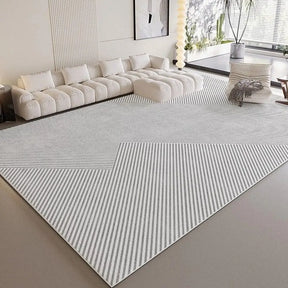 Striped Low-Pile Area Rug