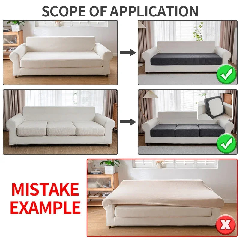 1 Pieza Waterproof Sofa Cover Luxury Adjustable Elastic Couch Cover for Living Room Sofa Seat Cover 1 2 3 4 Seater L Shaped