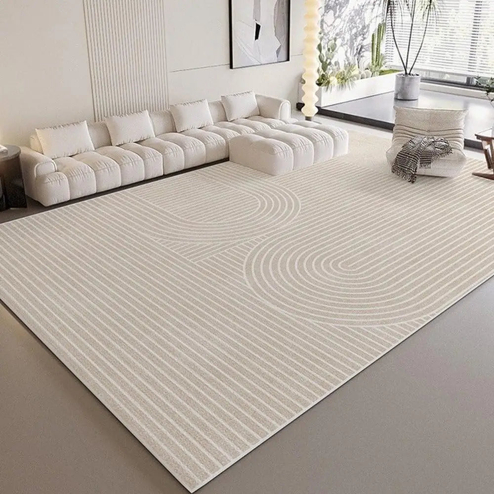 Striped Low-Pile Area Rug