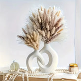 Skulpturale weiße Vase