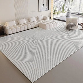 Striped Low-Pile Area Rug