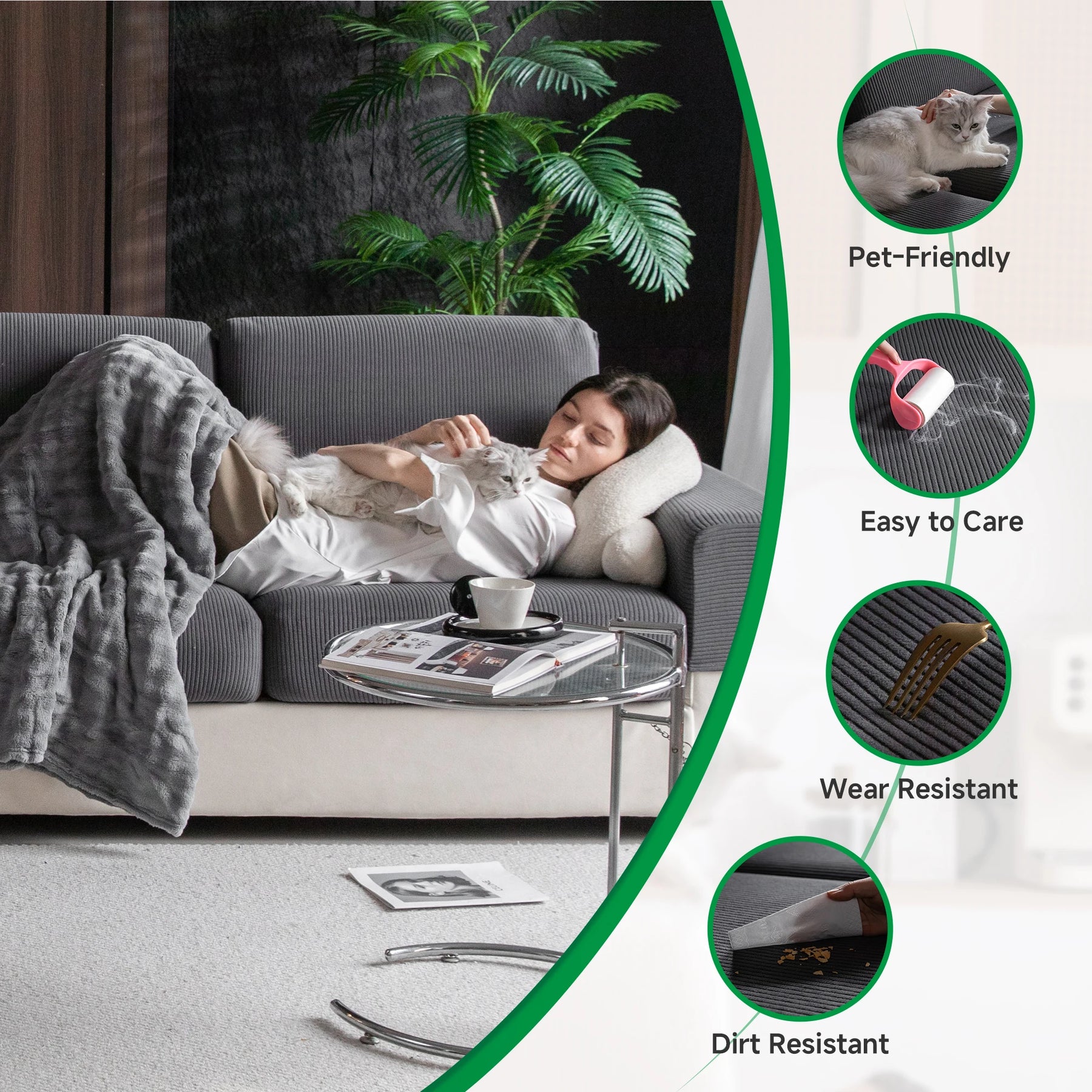 1 Pieza Waterproof Sofa Cover Luxury Adjustable Elastic Couch Cover for Living Room Sofa Seat Cover 1 2 3 4 Seater L Shaped