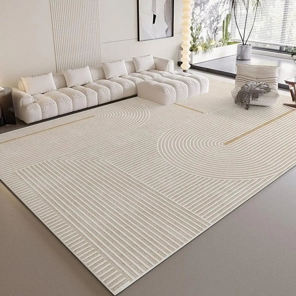 Striped Low-Pile Area Rug