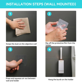 Wall-Mounted Toilet Brush