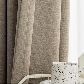 Verdunkelungsvorhang in Leinenoptik