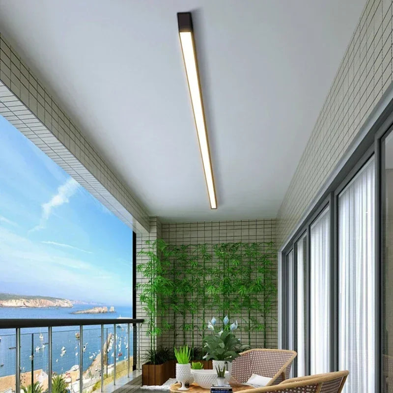 No main light lighting strip linear light minimalist bedroom led lighting background wall ceiling living room ceiling light
