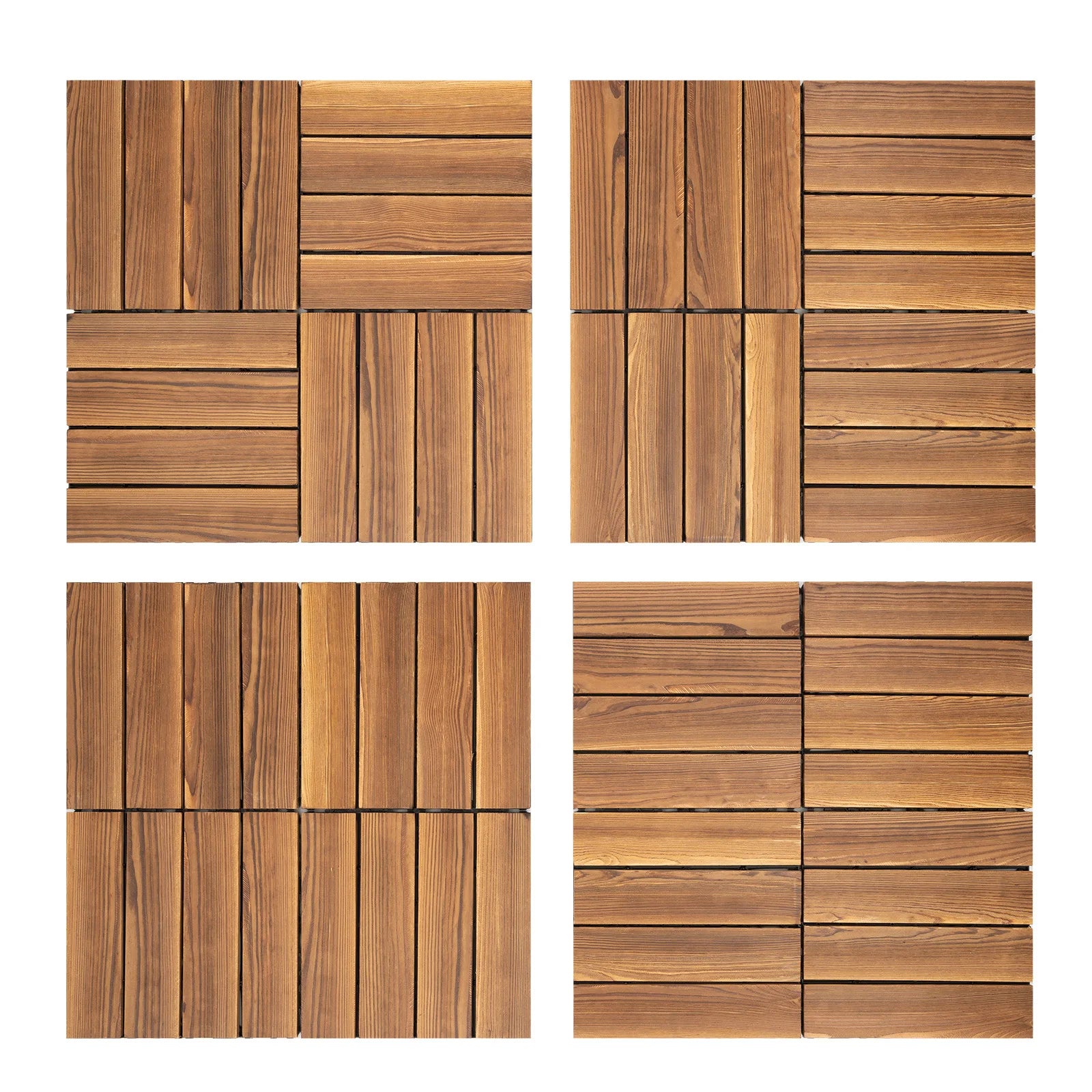 Natural Wooden Deck Tiles