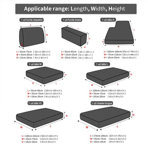 1 Pieza Waterproof Sofa Cover Luxury Adjustable Elastic Couch Cover for Living Room Sofa Seat Cover 1 2 3 4 Seater L Shaped