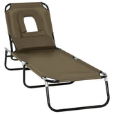 Foldable Sun Lounger with Cushion