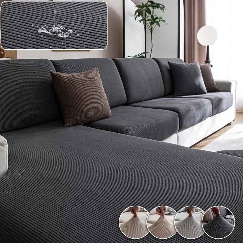 1 Pieza Waterproof Sofa Cover Luxury Adjustable Elastic Couch Cover for Living Room Sofa Seat Cover 1 2 3 4 Seater L Shaped