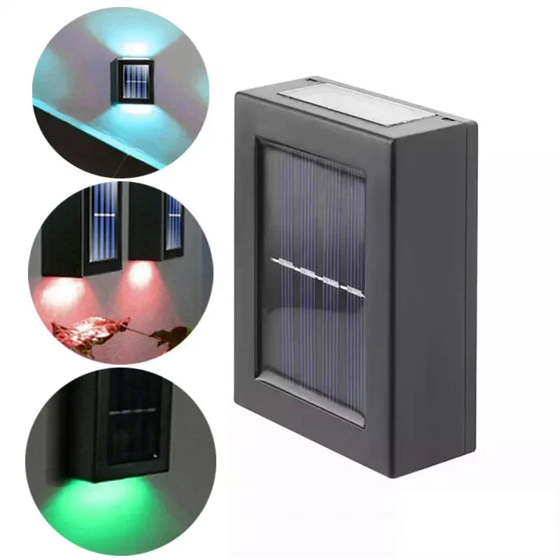 Two-Sided Solar Wall Light