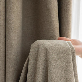 Verdunkelungsvorhang in Leinenoptik